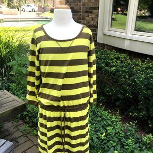 NEVER WORN - Striped Jersey Knit Dress - Size Medium
